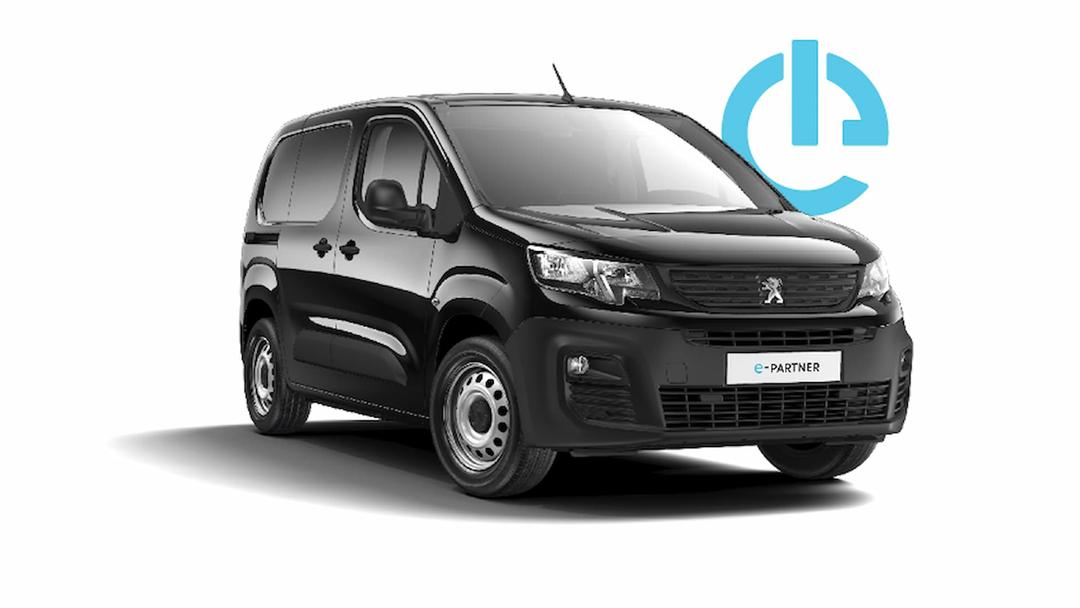 Black Peugeot e-Partner Long