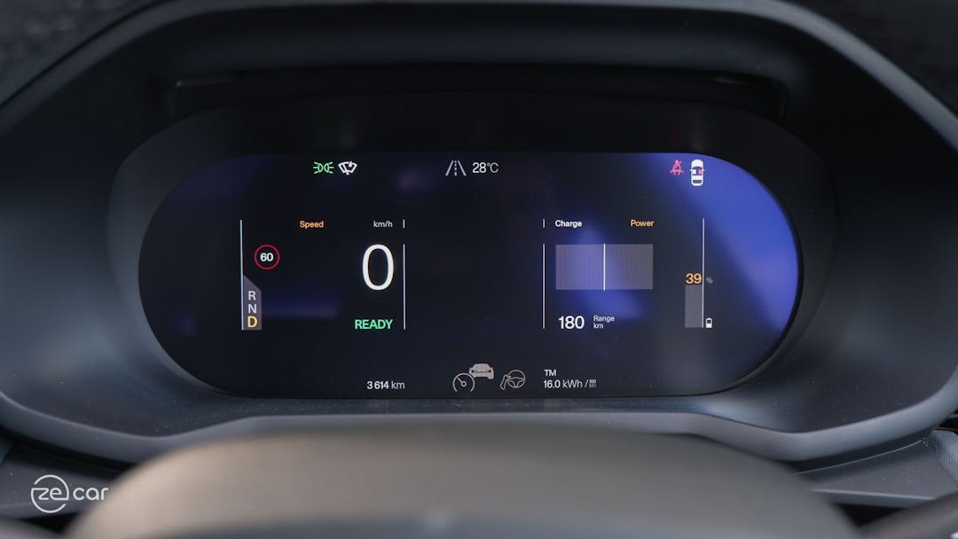 Polestar 2 safety assist settings and instrument cluster