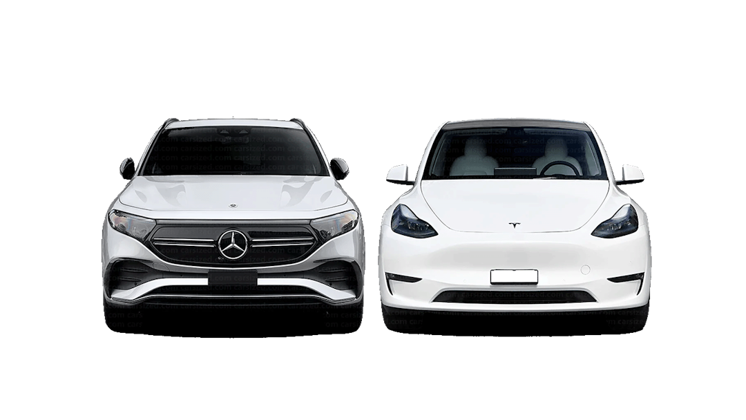 Mercedes-Benz EQA 250 vs Tesla Model Y (Front)