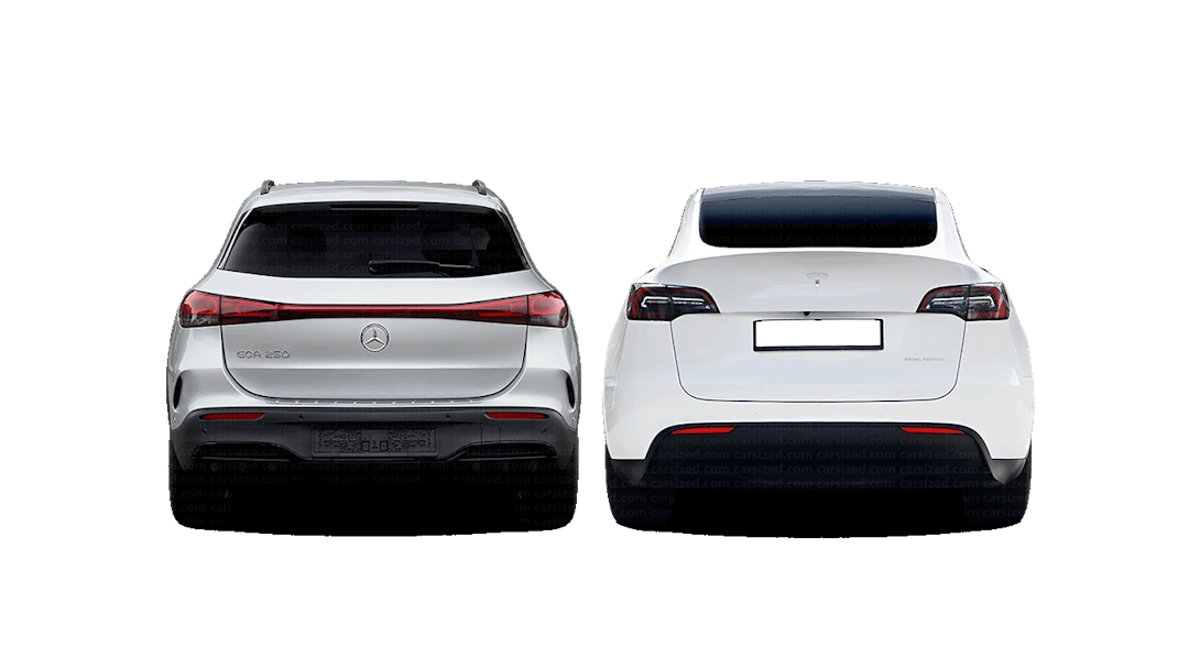 Mercedes-Benz EQA 250 vs Tesla Model Y (rear)