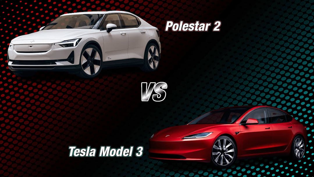 Polestar 2 (2024) vs Tesla Model 3 (2024) angle