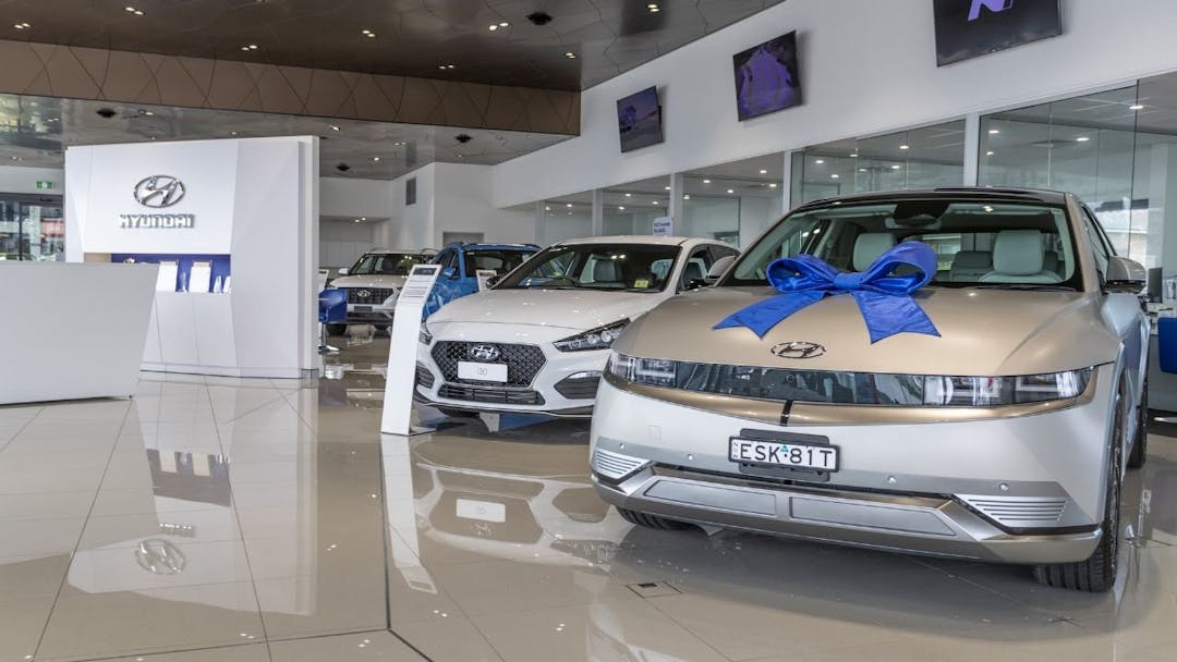 Hyundai Ioniq 5 and i30 N Line in dealer showroom