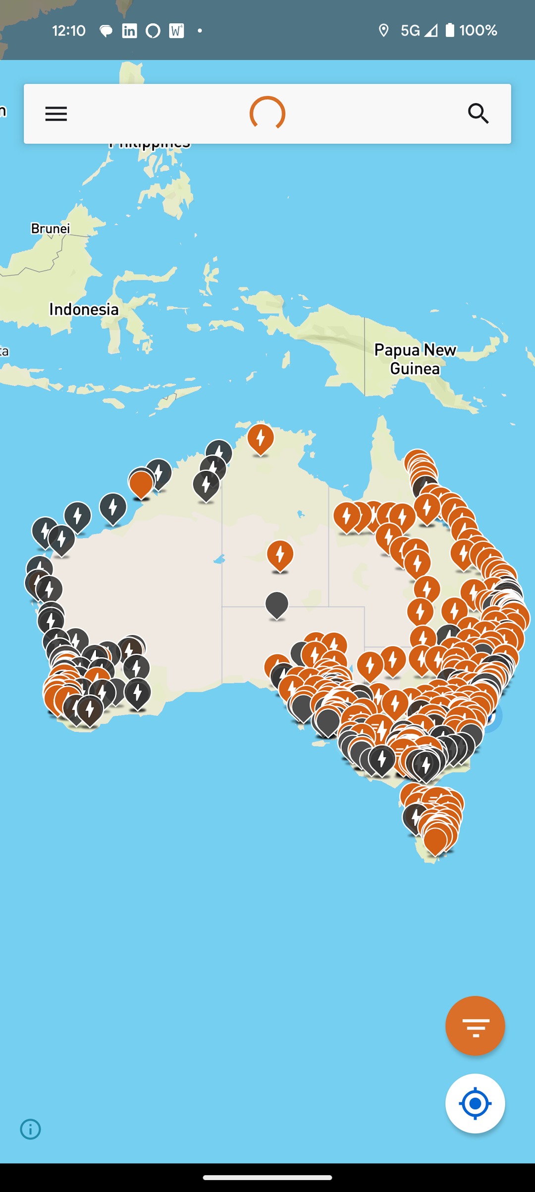 Chargefox Network Map