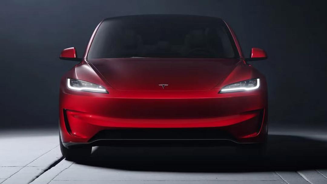 2024 Tesla Model 3 Performance in red front view parked