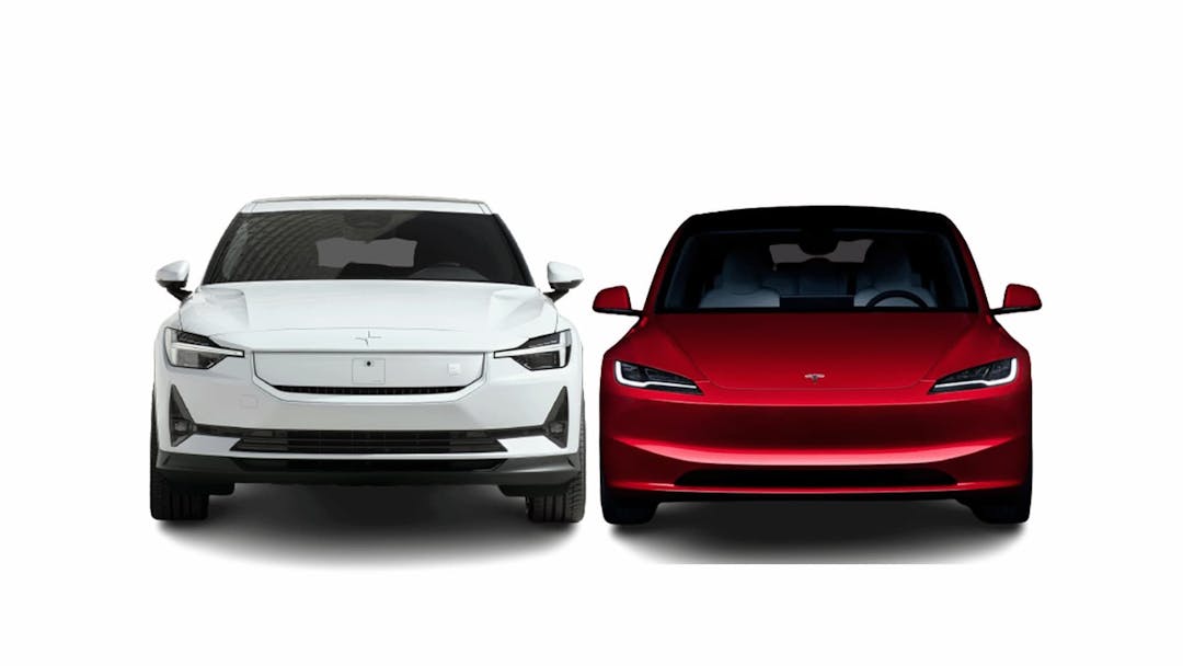 Polestar 2 (2024) vs Tesla Model 3 (2024) front