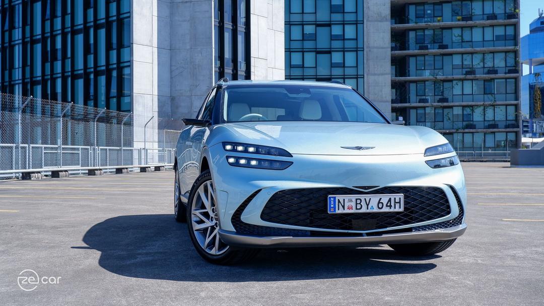 Genesis GV60 AWD in city car park