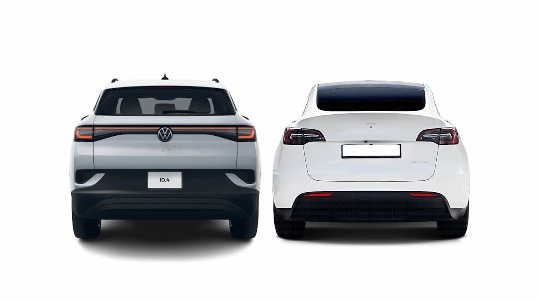 Volkswagen ID.4 Pure vs Tesla Model Y RWD rear