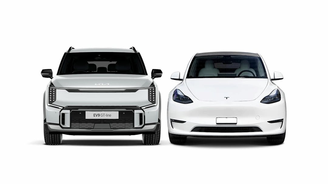 Kia EV9 vs Tesla Model Y front