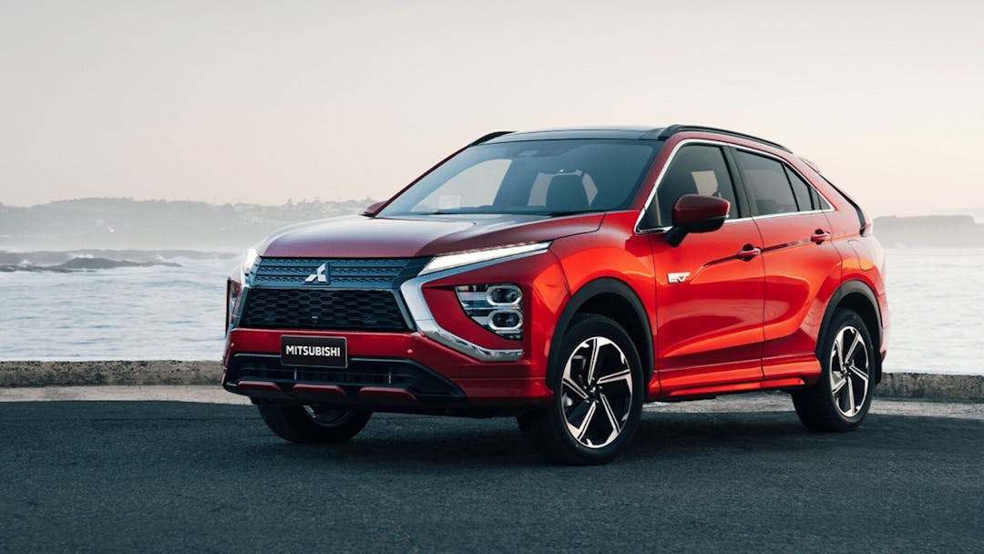 Mitsubishi Eclipse Cross in red three quarter view