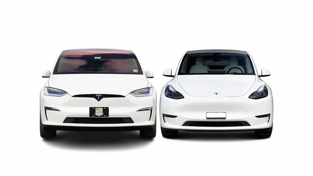 Tesla Model X vs Tesla Model Y front