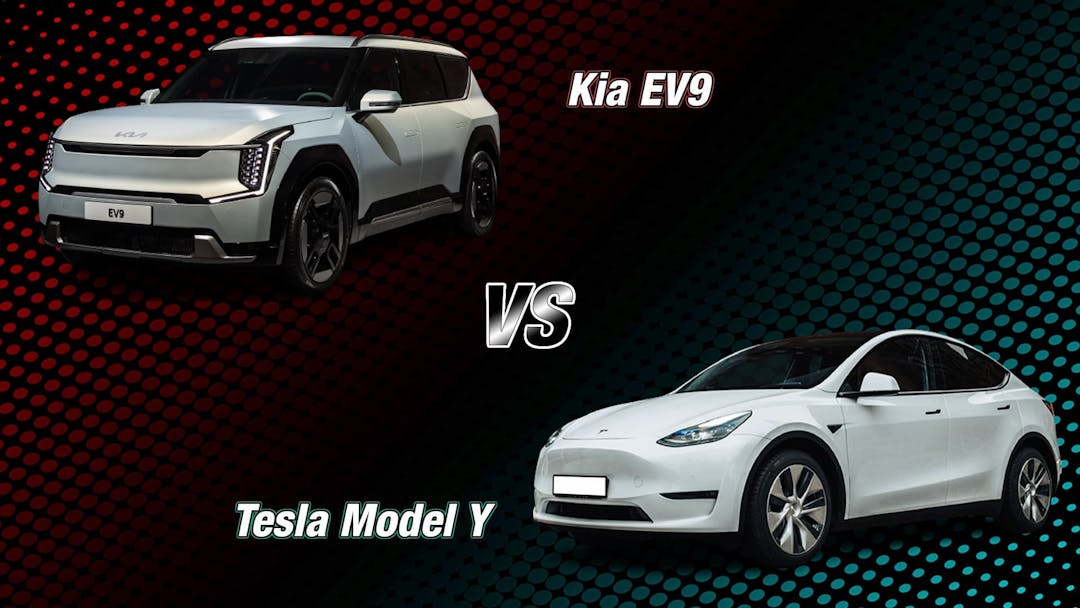 Kia EV9 vs Tesla Model Y angle