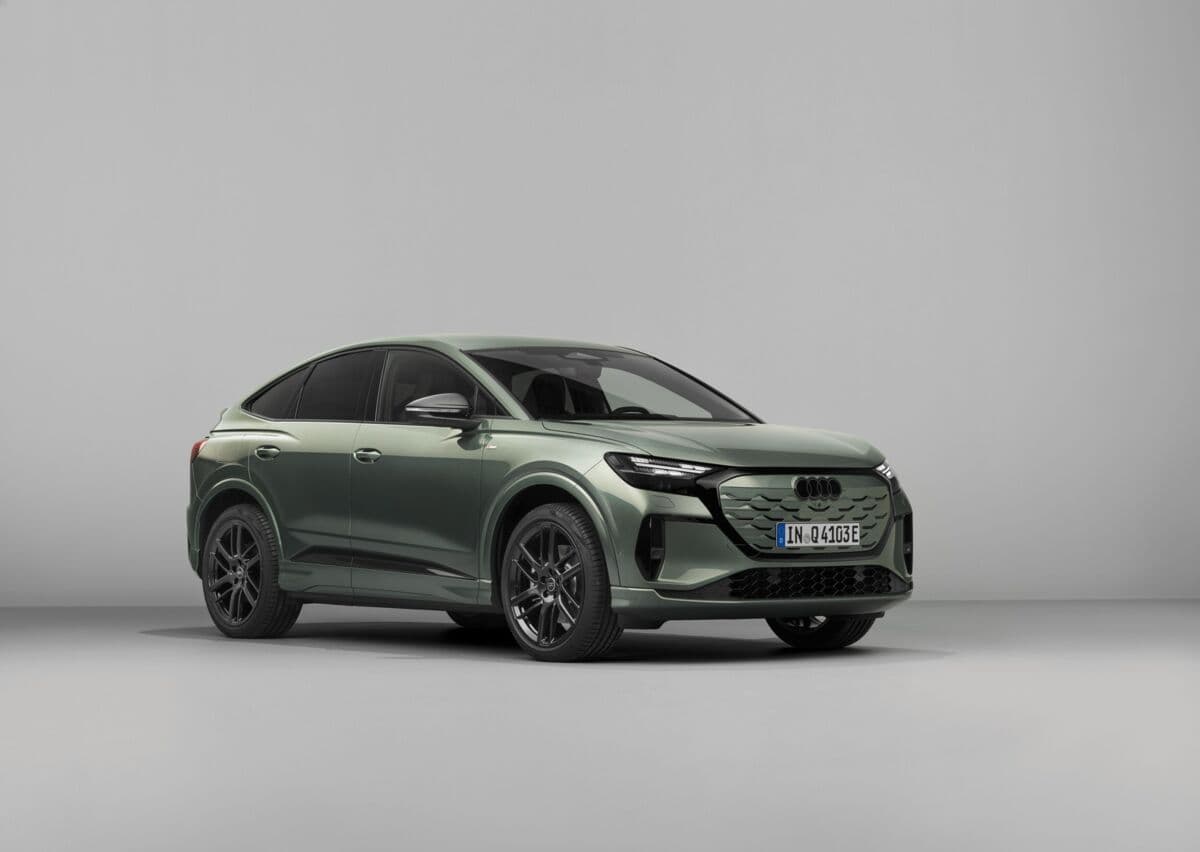 Audi Q4 e-tron exterior three-quarter view Audi Q4 e-tron exterior three-quarter view