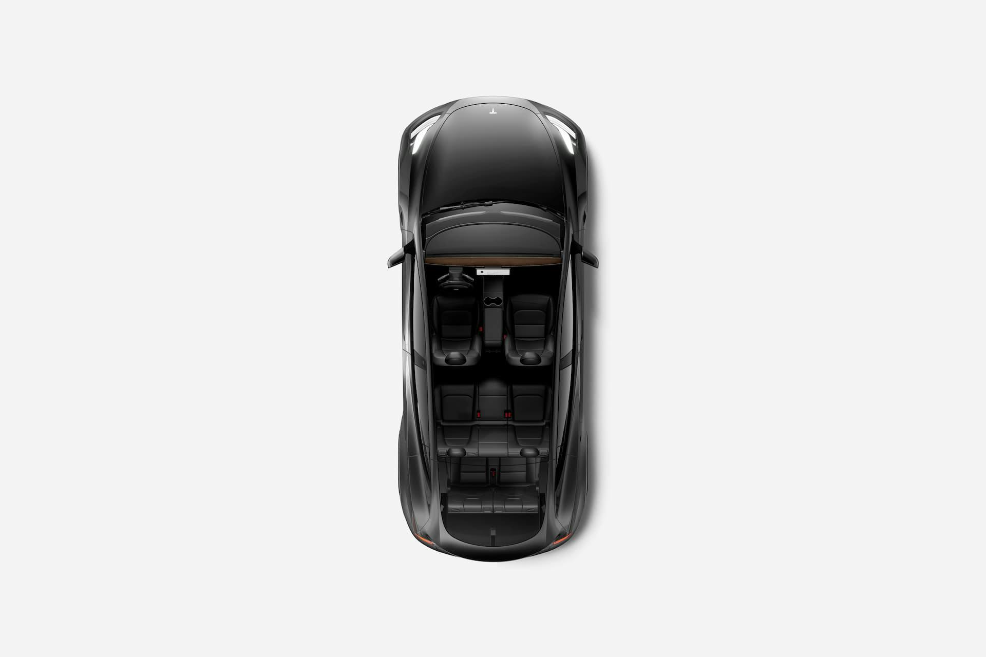 Tesla Model Y top-down interior view