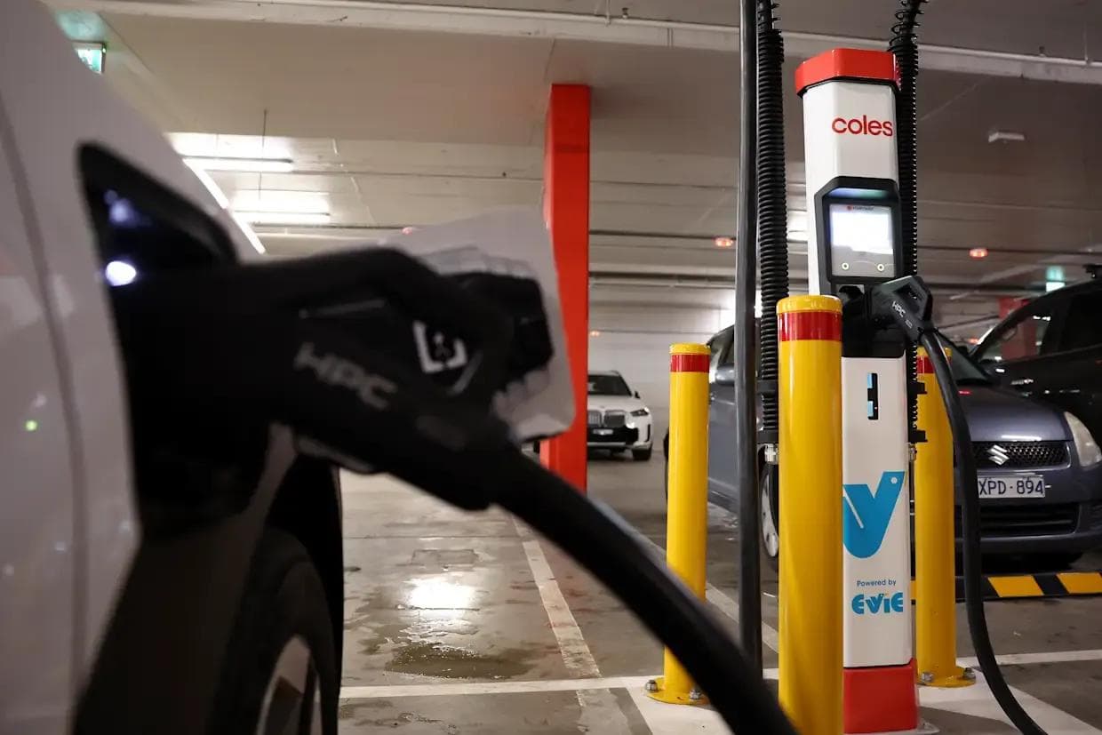 Coles supermarket EV fast charging bays Coles supermarket EV fast charging bays