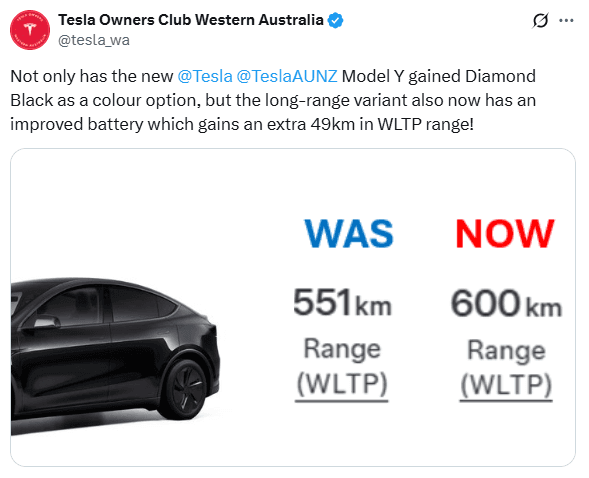 tesla model y new range tesla model y new range