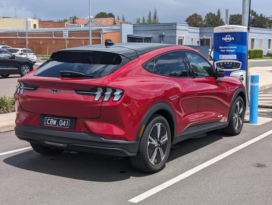 Ford Mustang Mach-E at NRMA Picton fast charger Ford Mustang Mach-E at NRMA Picton fast charger
