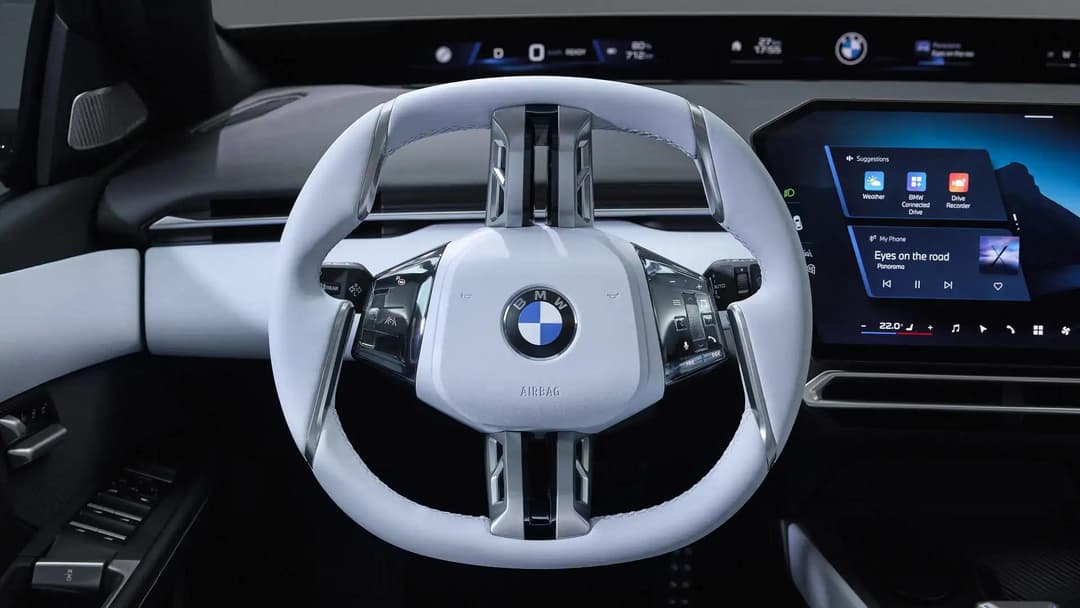 2027 BMW i3 interior showing the 43.3-inch Panoramic iDrive display 2027 BMW i3 interior showing the 43.3-inch Panoramic iDrive display