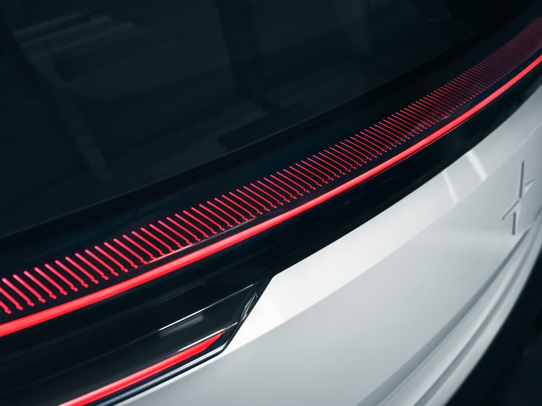 Polestar 3 EV instrument cluster and tail-lights
