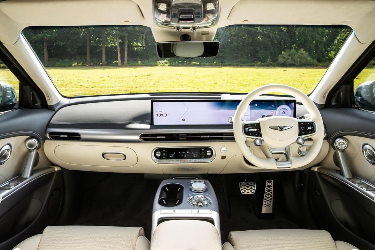 2027 Genesis GV60 interior 27-inch OLED display 2027 Genesis GV60 interior 27-inch OLED display