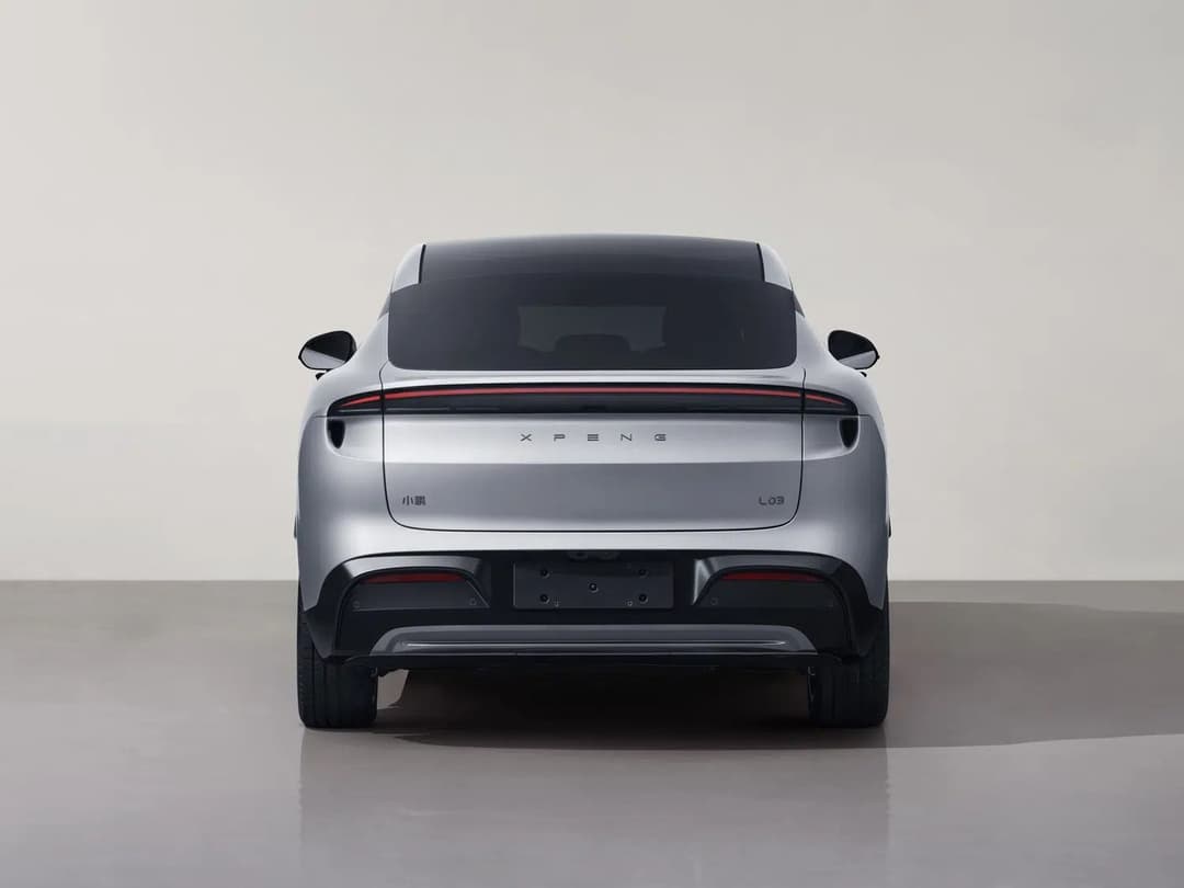 Xpeng Mona L03 rear view showing full-width taillight — image placeholder Xpeng Mona L03 rear view showing full-width taillight — image placeholder