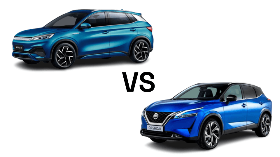 BYD Atto 3 vs Nissan Qashqai BYD Atto 3 vs Nissan Qashqai
