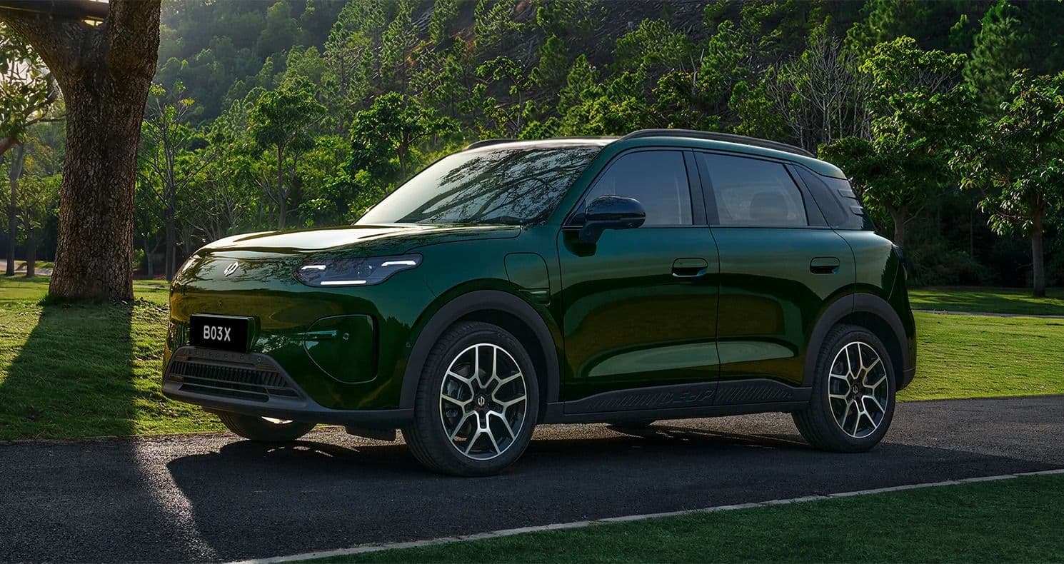 Leapmotor B03X electric SUV rear three-quarter view Leapmotor B03X electric SUV rear three-quarter view