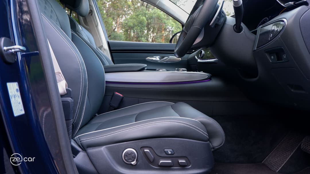 Genesis Electrified GV70 centre console and front row