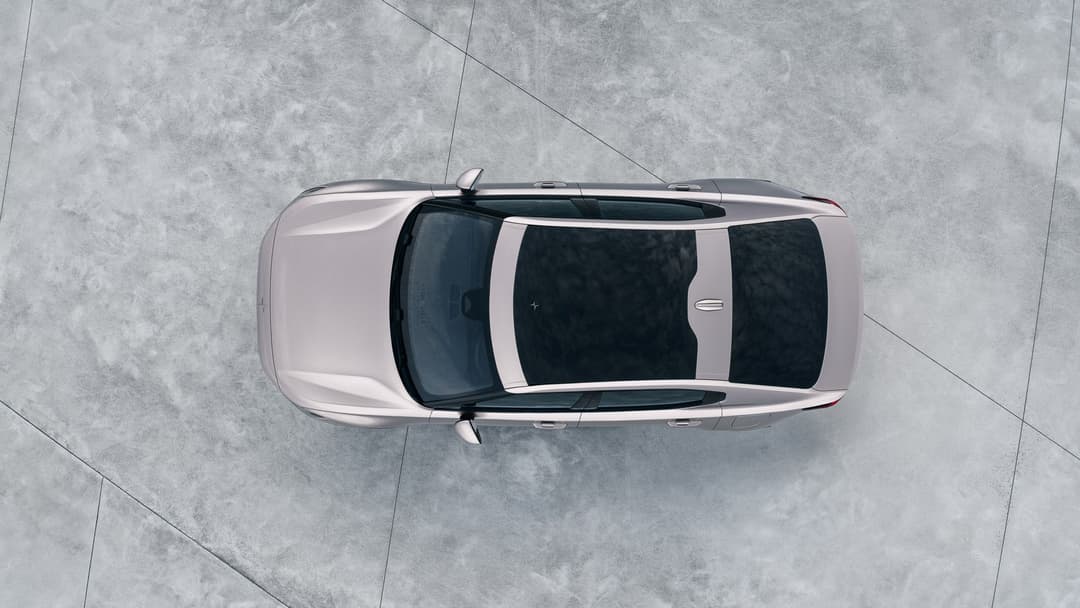 Bronze Polestar 2 top view and glass roof Bronze Polestar 2 top view and glass roof