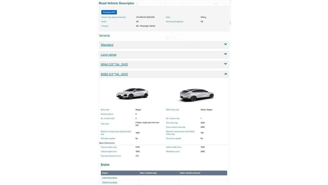 Xpeng G6 ADR approval Xpeng G6 ADR approval