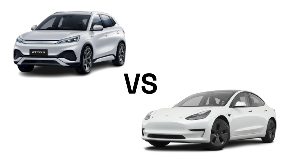 BYD Atto 3 vs Tesla Model 3