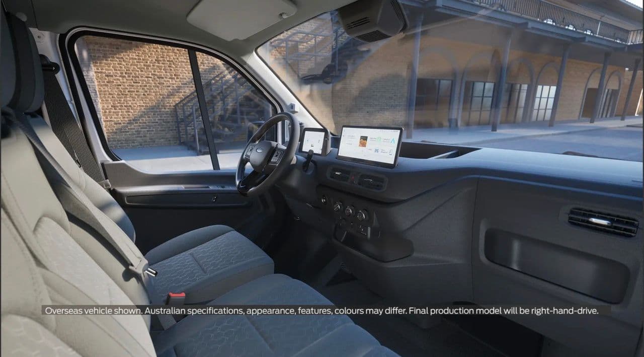 Ford Transit City electric van interior and dashboard Ford Transit City electric van interior and dashboard