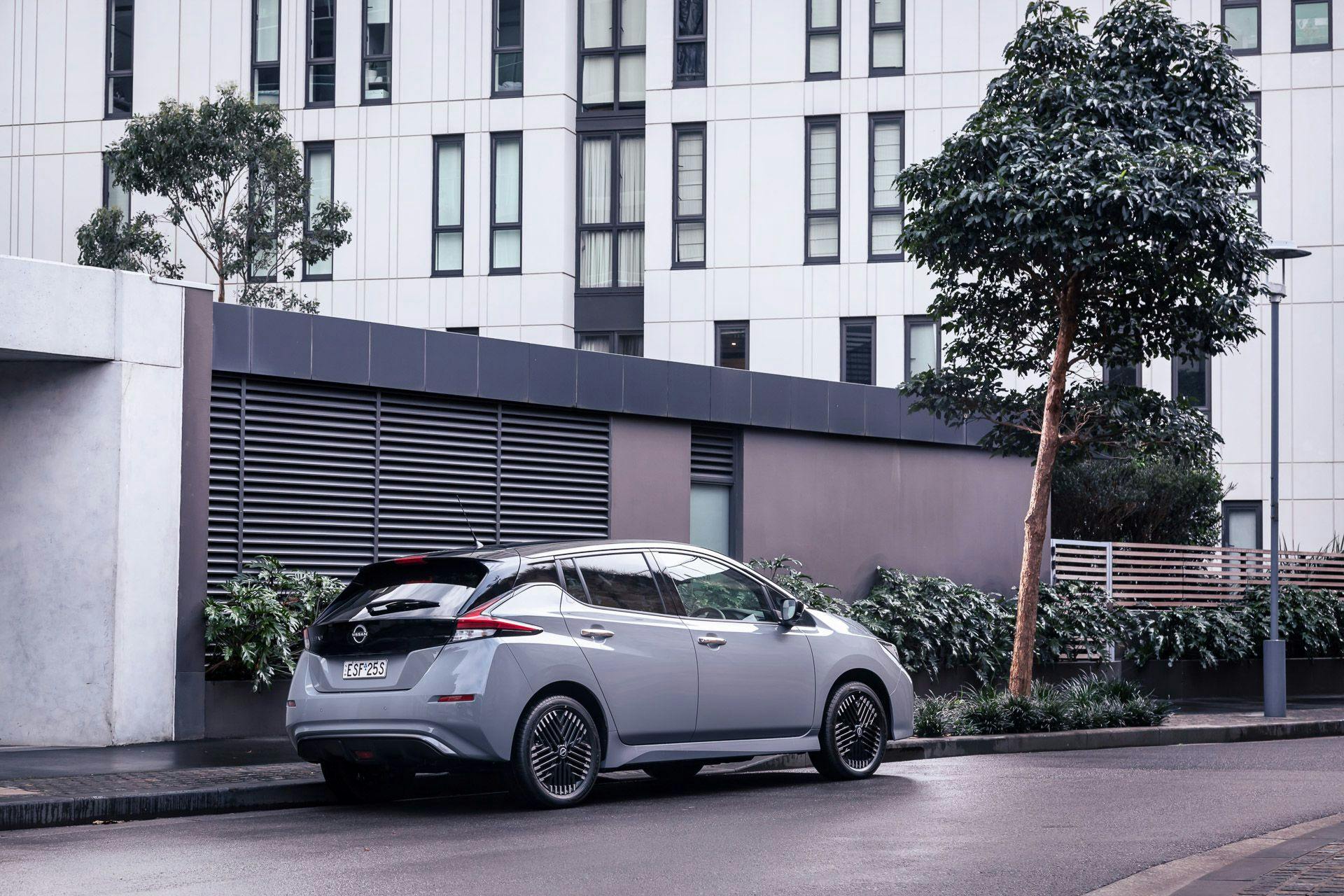 2023 Nissan Leaf parked in urban street