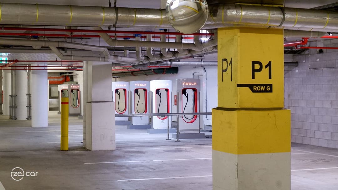 Indooroopilly Shopping Centre Tesla V3 Superchargers behind P1 Row G yellow pillar Indooroopilly Shopping Centre Tesla V3 Superchargers behind P1 Row G yellow pillar