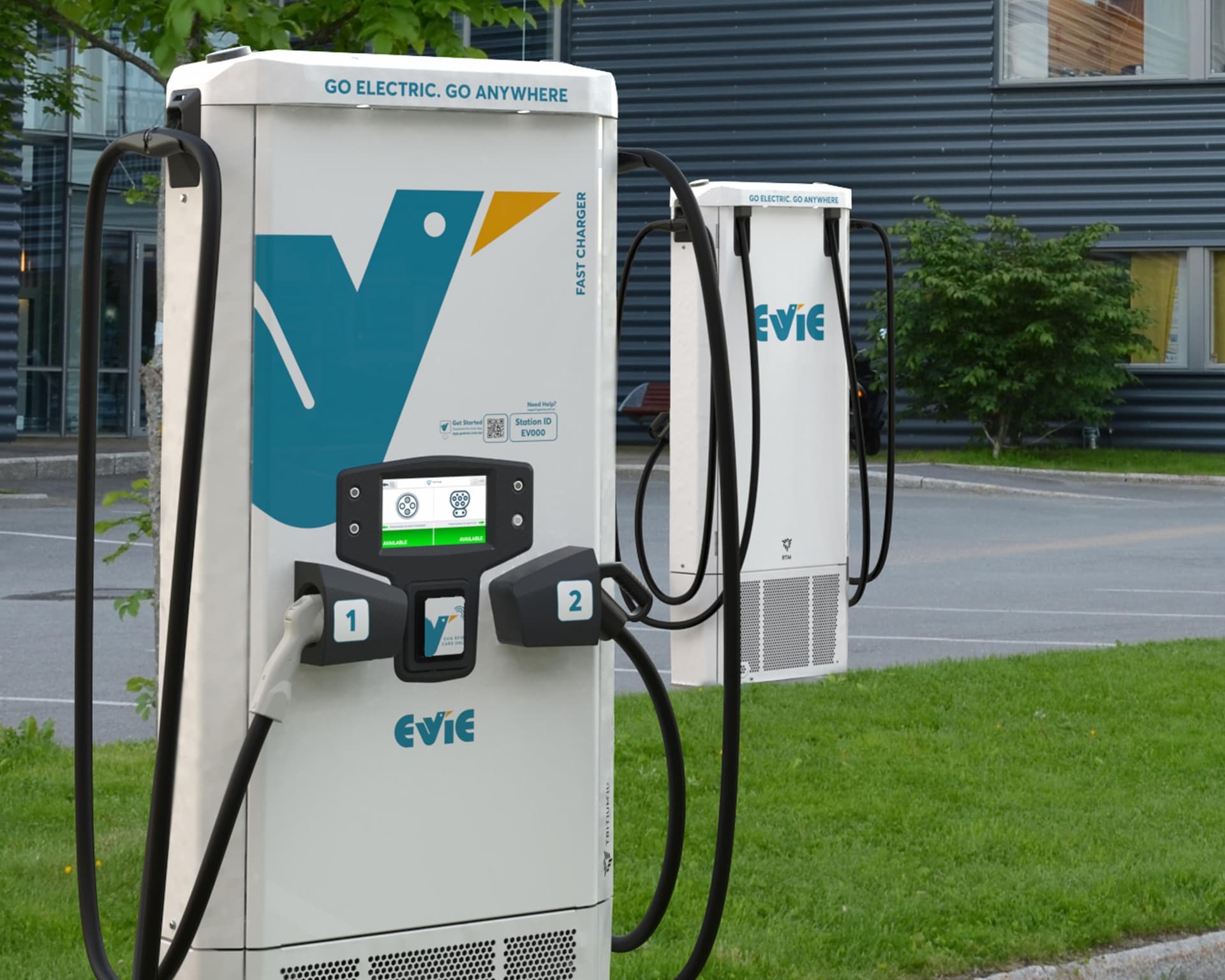 Evie Networks Tritium RTM75 DC fast chargers Evie Networks Tritium RTM75 DC fast chargers