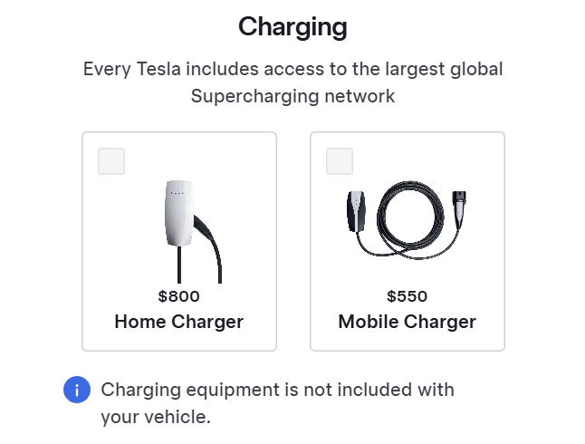 Tesla Charger options Tesla Charger options