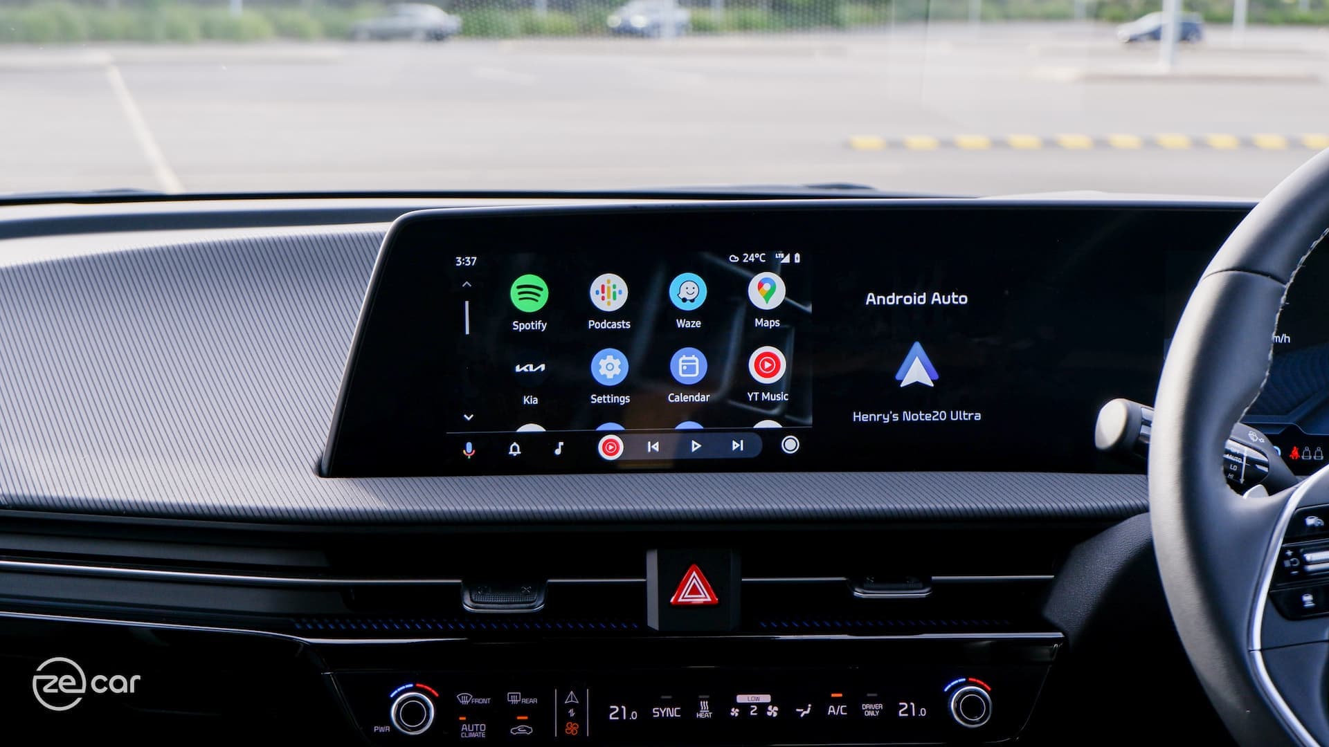 Kia EV6 GT-Line infotainment system running Android Auto Kia EV6 GT-Line infotainment system running Android Auto