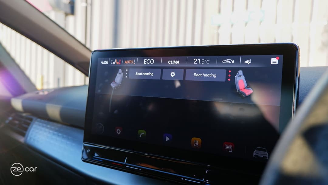 Cupra Born touchscreen HVAC