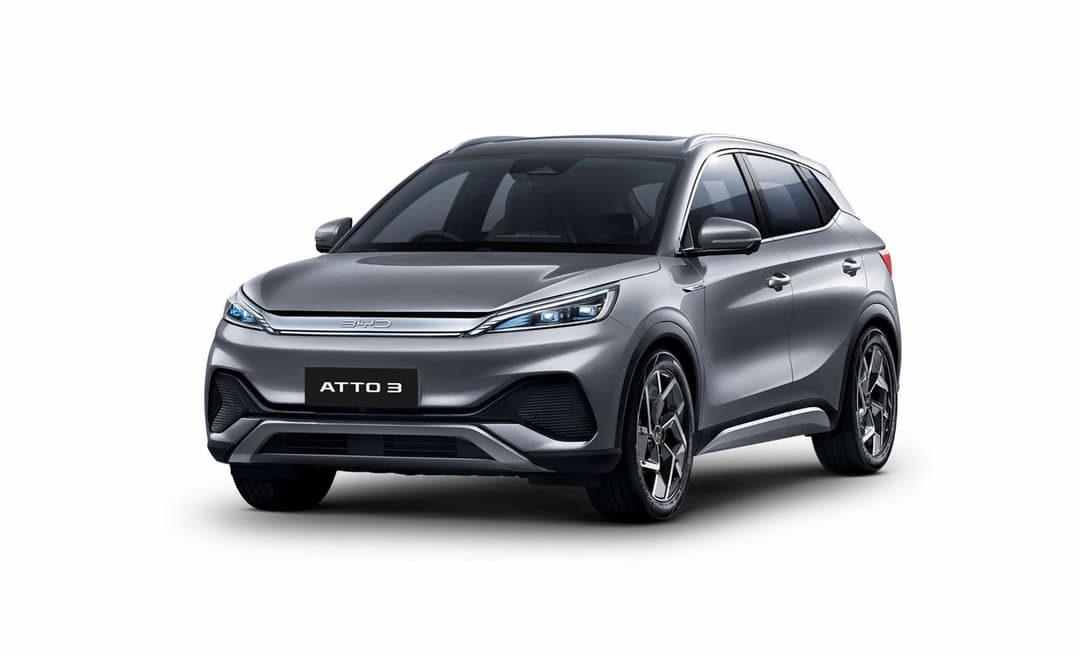 Grey BYD Atto 3 electric SUV Grey BYD Atto 3 electric SUV