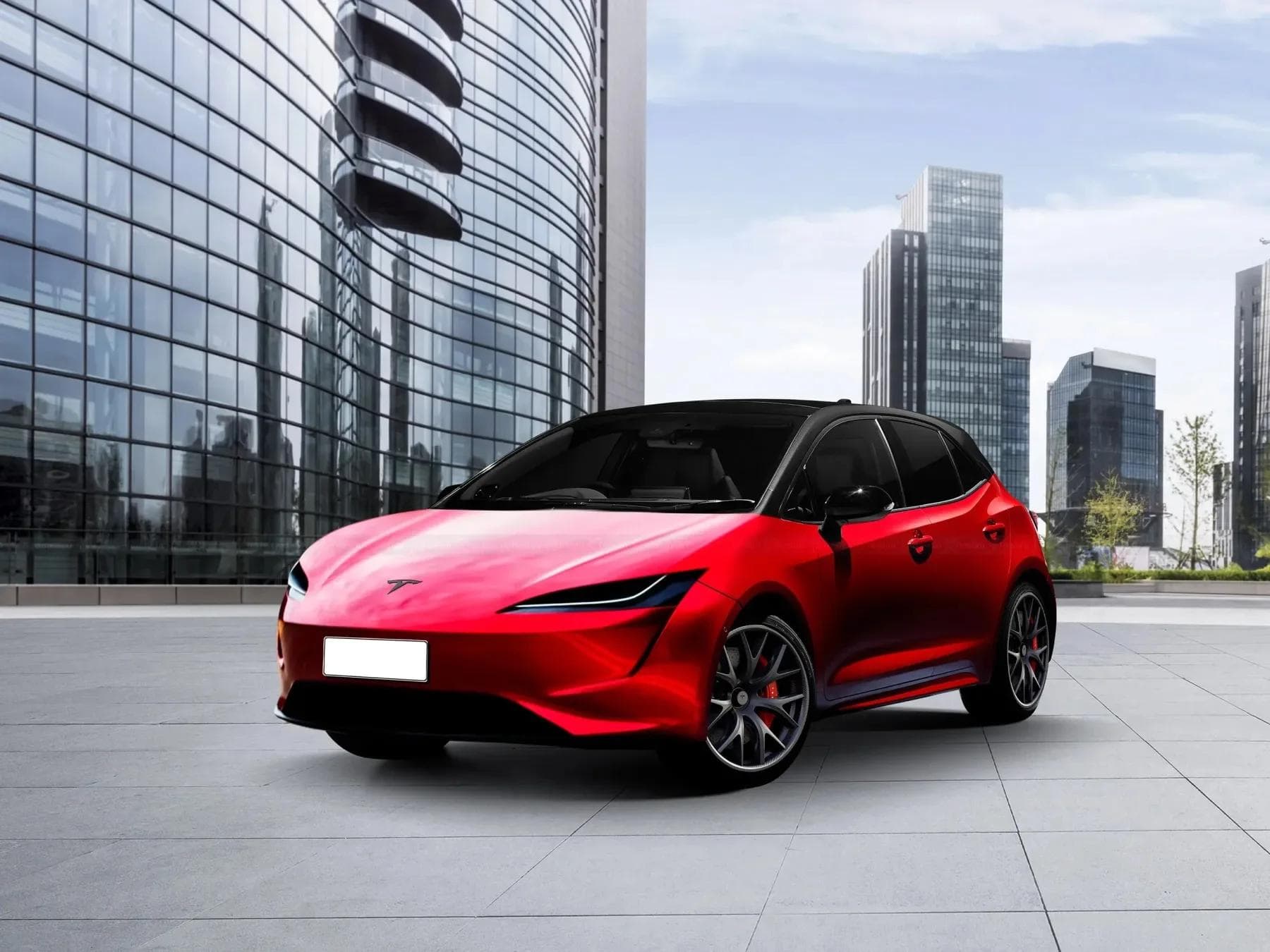 Tesla Roadster red Tesla Roadster red