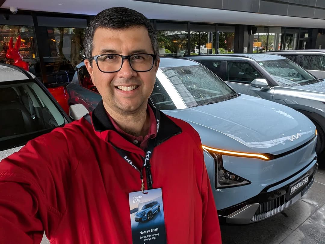 Neerav Bhatt at Kia EV5 Australian media launch Neerav Bhatt at Kia EV5 Australian media launch