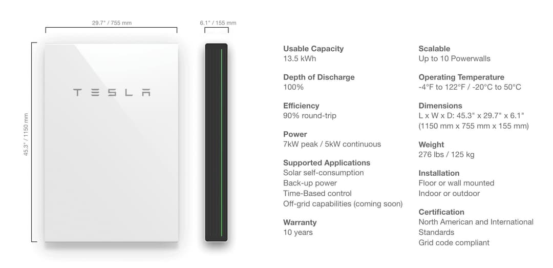 Tesla Powerwall 2 home battery storage system Tesla Powerwall 2 home battery storage system