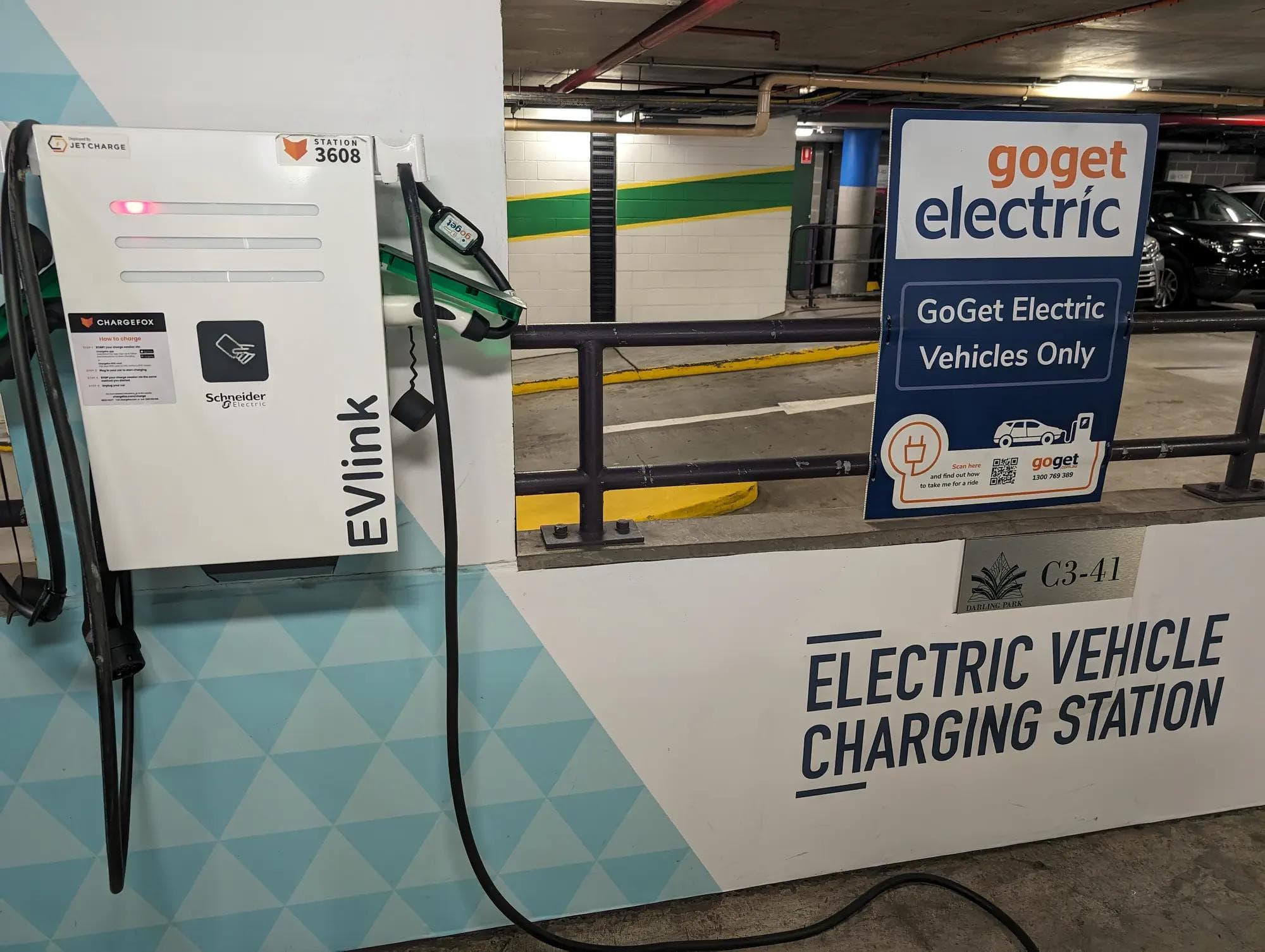 GoGet Schneider EVlink EV charger GoGet Schneider EVlink EV charger