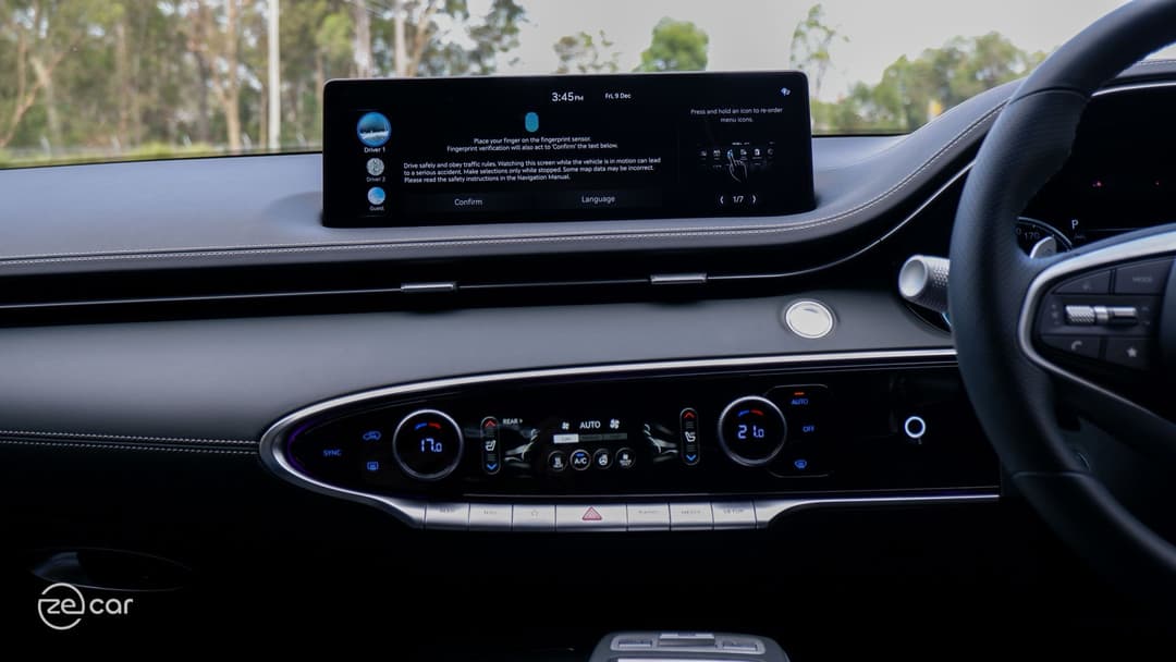 Genesis Electrified GV70 infotainment system