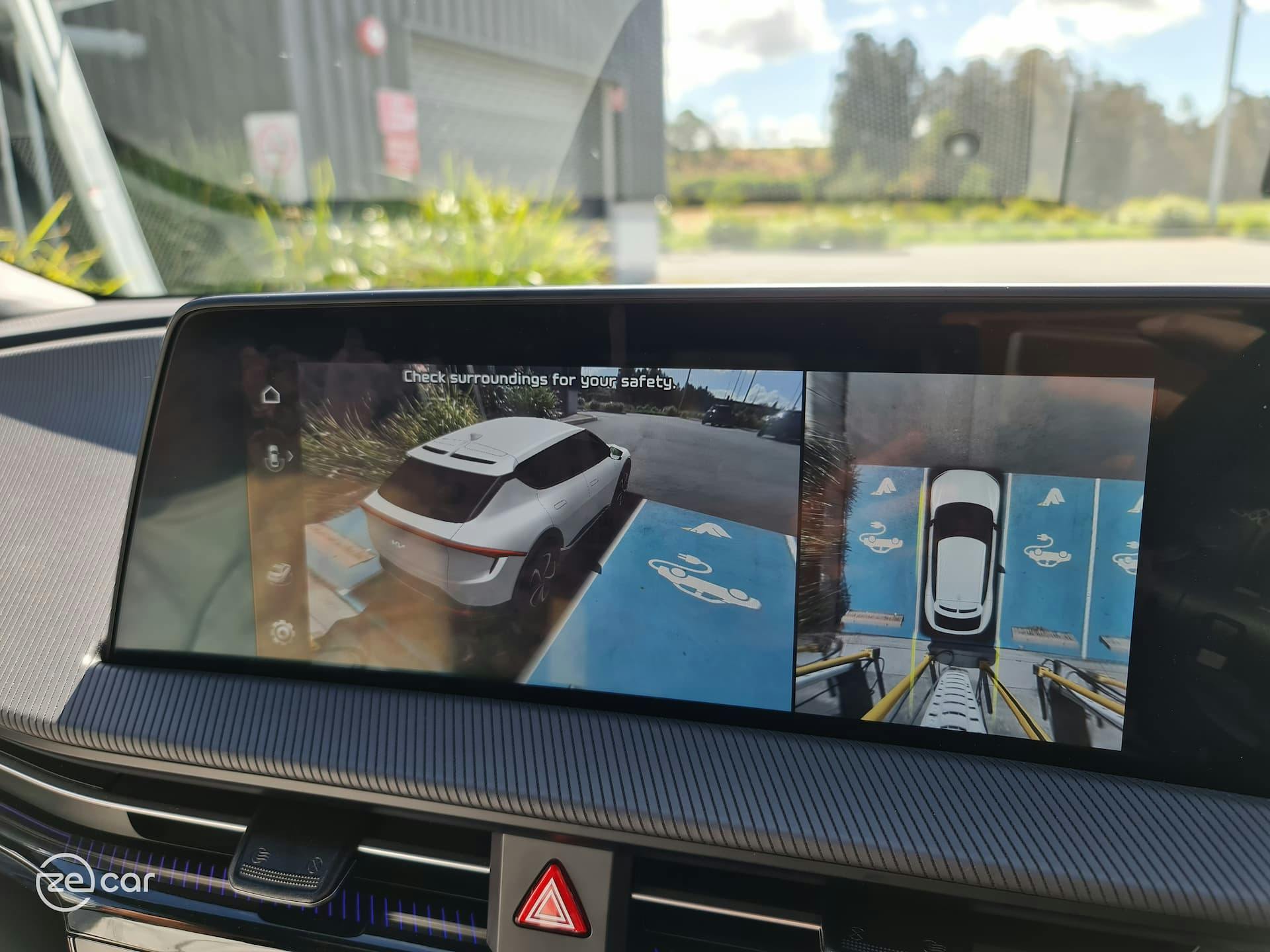 Kia EV6 GT-Line 360-degree surround view camera at Evie networks charging hub