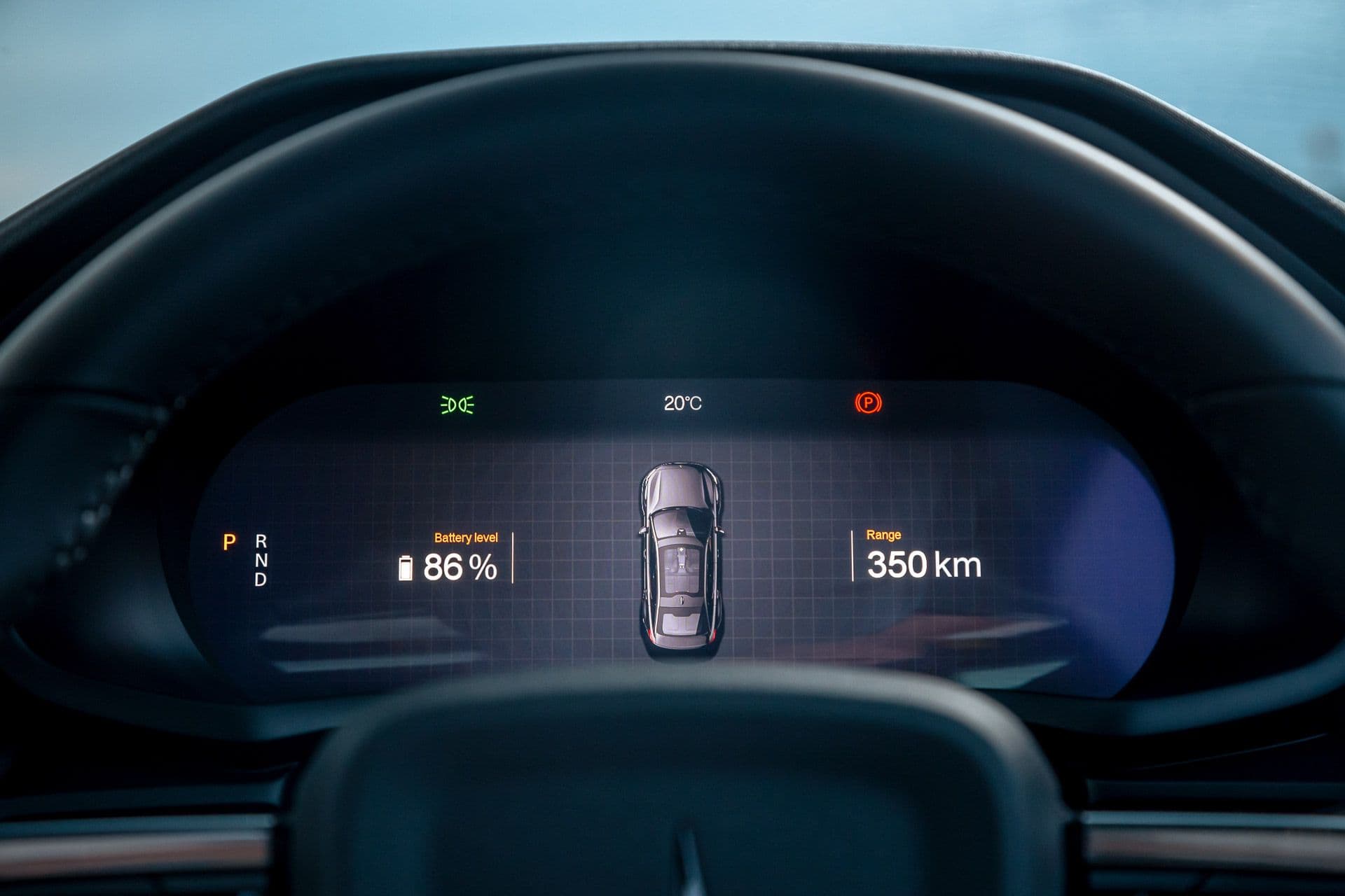 Polestar 2 driver instrument display Polestar 2 driver instrument display
