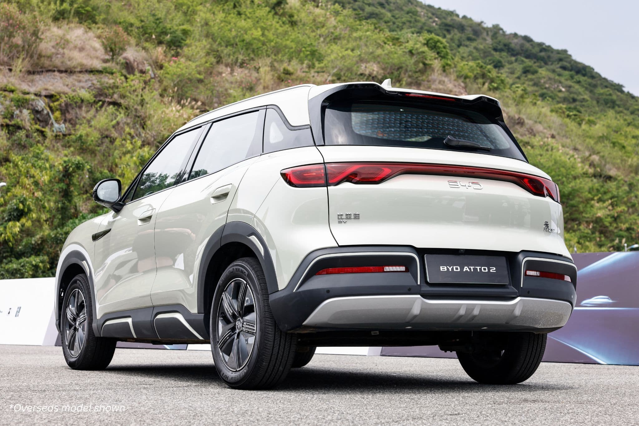 BYD Atto 2 rear three quarter view BYD Atto 2 rear three quarter view