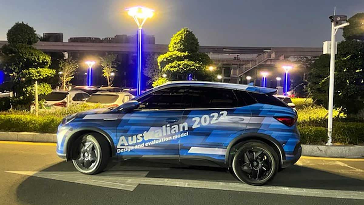 BYD Yuan Plus SUV Australian test vehicle driving in China BYD Yuan Plus SUV Australian test vehicle driving in China