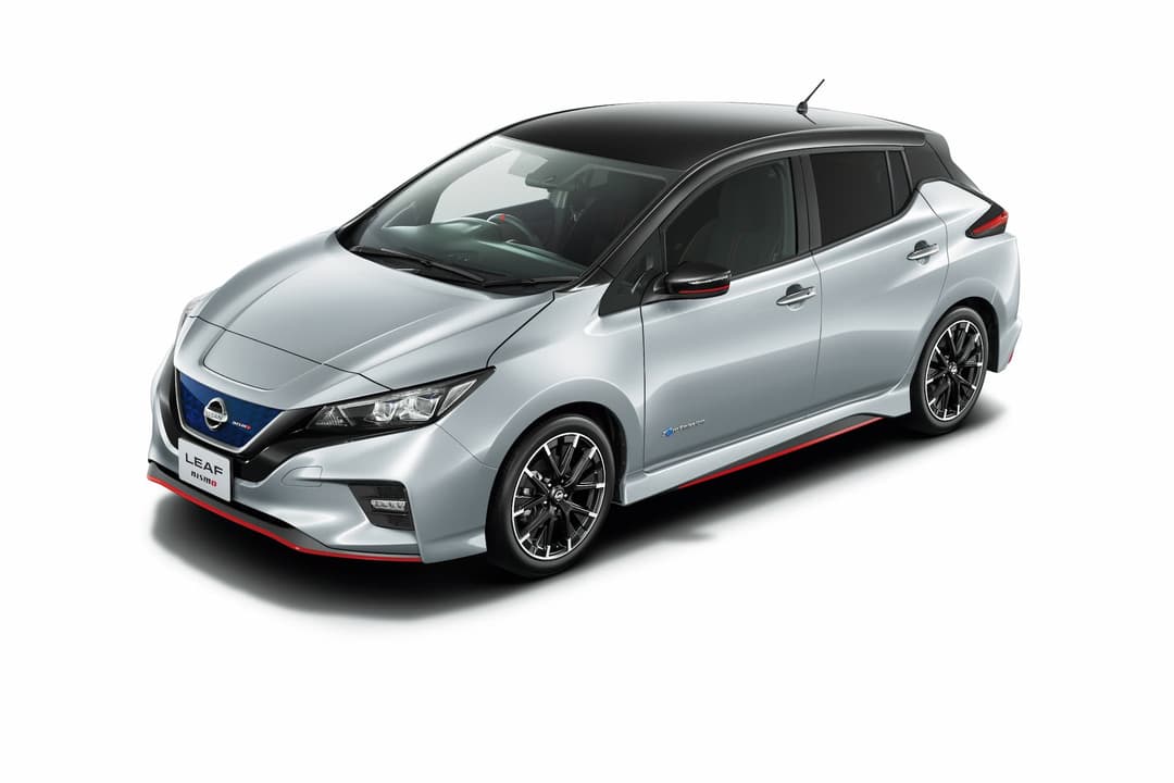Grey Nissan Leaf Nismo EV with black roof Grey Nissan Leaf Nismo EV with black roof
