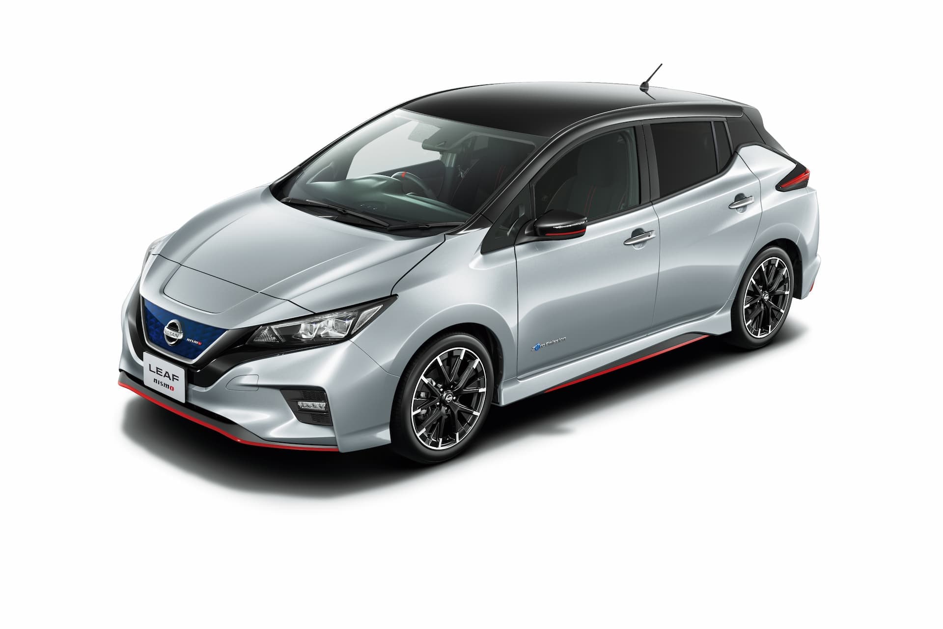 Grey Nissan Leaf Nismo EV with black roof Grey Nissan Leaf Nismo EV with black roof