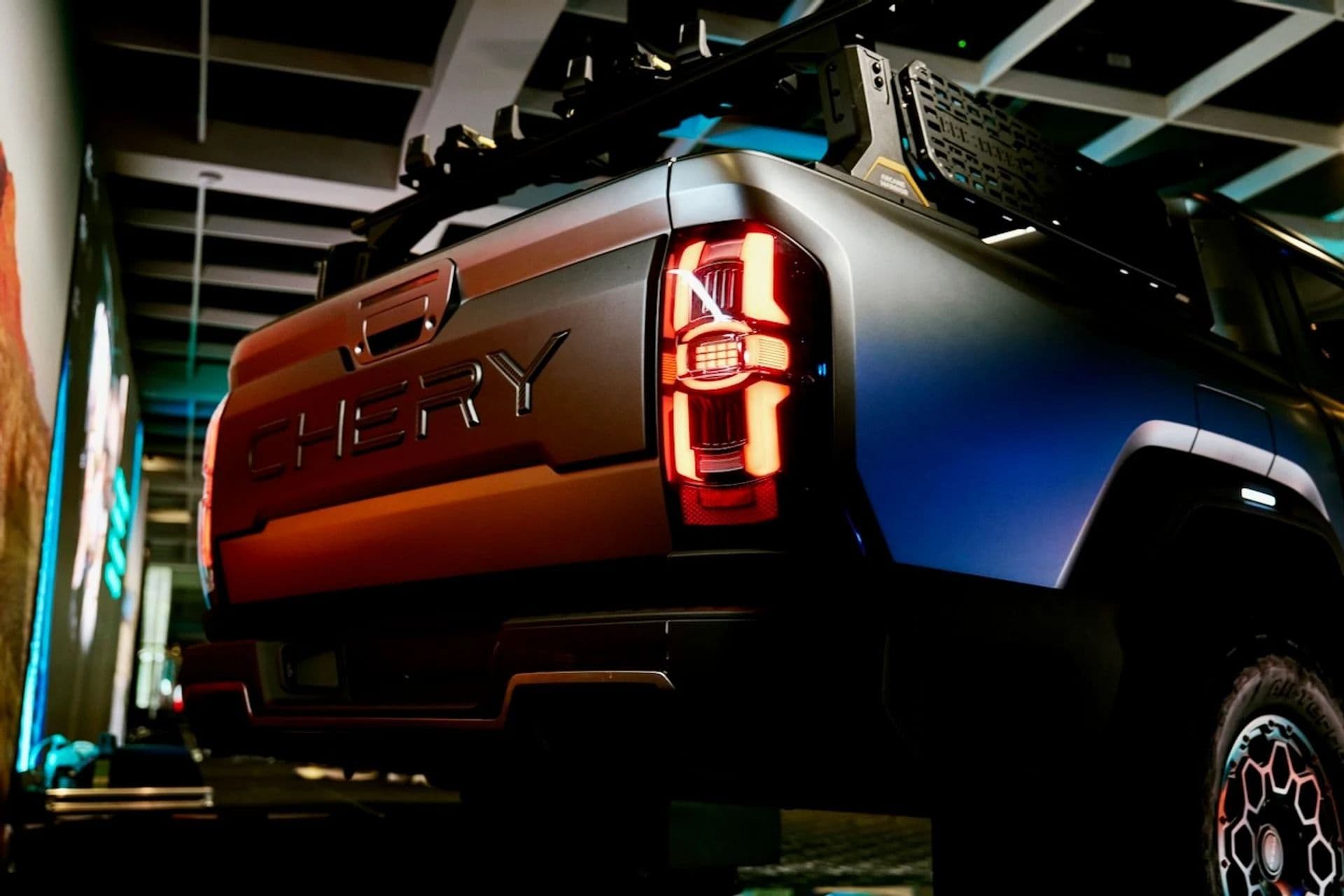 Chery Stockman PHEV Diesel Ute rear profile Chery Stockman PHEV Diesel Ute rear profile